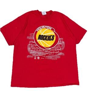Vintage NBA Houston Rockets Single Stitch T-Shirt Hanes Size XL See Note Y2K 90s